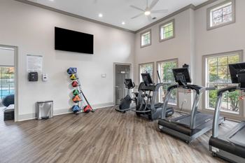 Gym equipped with cardio equipment